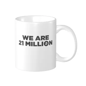 Promo Mes 21 Mln. Bitcoin Puodeliai Juokinga Puodeliai PUODELIAI Spausdinti Humoro Grafinis Bitcoin arbatos puodeliai