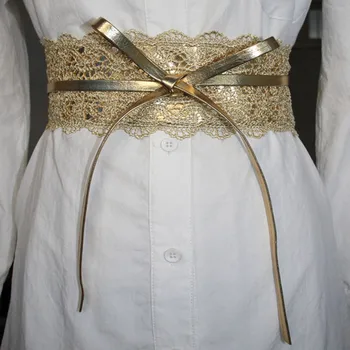 2021 Balta Platus Korsetas Nėrinių Diržas Moterų Savęs Kaklaraištis Obi Juokai Juostos Diržai Moterų Vestuvinė Suknelė Liemenį Priedai