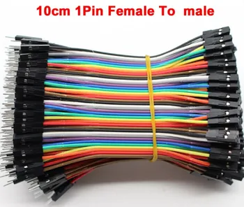 1lot =200pcs 10cm 2.54 mm 1pin 1p-1p vyrų ir moterų jumper wire 