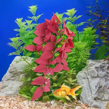 Modeliavimo Augalų Tikroviška Ropliai Rotango Lapai Dirbtinis Vandens Augalų, Akvariume Rotango Ornamentu Žuvų Bakas Kraštovaizdžio Puošmena