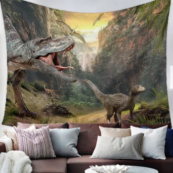 Juros periodo Dinozaurai 3D girios Gobelenas Miegamųjų Namo Apdaila Sienos Antklodė Gobelenas Miegamojo Sienos Kabo Jogos Kilimėlis