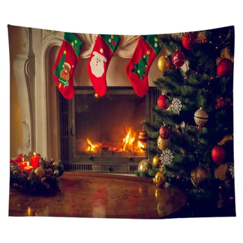 Kalėdų Gobelenas Europos ir Amerikos Stiliaus Namų Puošybai Kalėdų Miegamojo Puošmena patalpų Išdėstymas Fone Sienų Dangos