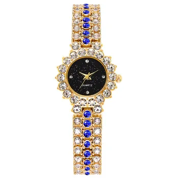 Mados Viršų Prabangos Prekės ženklo Moterų Laikrodžiai su Deimantų Žiūrėti Ponios Ponios Atsitiktinis Moterų Apyrankės Kristalų Laikrodžius Relog Mujer