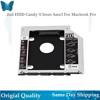 5vnt/daug Naujų 2nd HDD Caddy 9.5 mm SATA 3.0 SSD Atveju, Macbook Pro 