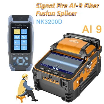 Signalo Gaisro Sujungimas, Šviesolaidinių Mašina Optinio Pluošto Sintezės Splicer/OTDR Su Optinės Galios Matuoklis OPM VFL Šviesos Šaltinis NK3200D AI-9