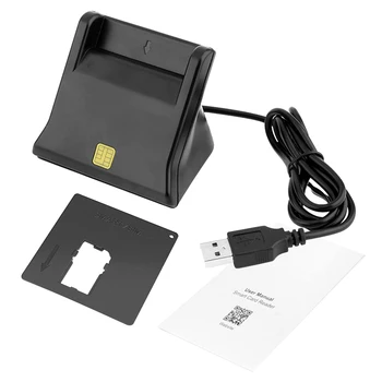 Post Office Smart Card Reader Bendrą Prieigą USB 2.0 ABS Banko LED Indikatorius IC Plug And Play Adapteris Biuro Aksesuarai