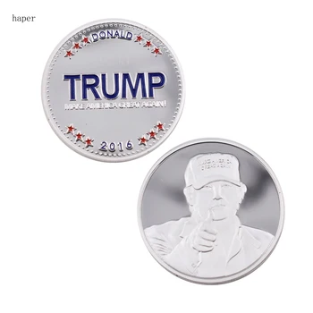 Donald Trump Sidabro Moneta 999 Sidabro Padengtą Metalo Monetų Namų dekoro JAV Prezidentas Proginė Moneta Verta Kolekcijos