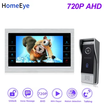 HomeEye 720P HAINAUT Vaizdo Duris Telefonas, Vaizdo Domofonas Namų Prieigos Kontrolės Sistemos Judesio Aptikimo Multi-kalbos OSD Meniu UnlockDoor