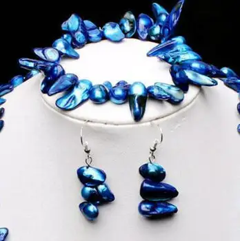 12 spalvų moteris papuošalai nustatyti 8-16mm baroko perlas Elastinga virvė apyrankę tabaluoti kablys auskarai Gamtos South Sea Shell Perlų AAA