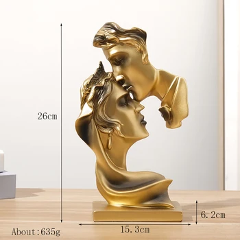 Šiaurės Kaukė Abstrakčiai Statula Dervos Aukso Figūrėlės Namų Dekoravimo Reikmenys, Biuro Kambarį Interjero Darbalaukio Dekoras