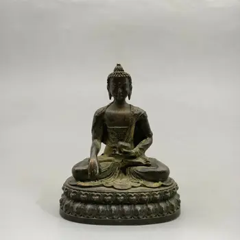 Kinijos Tibeto Budos Statula Shakyamuni Budos Statula sendinto Vario Statula Kolekcijos Papuošalai Statulos Apdaila