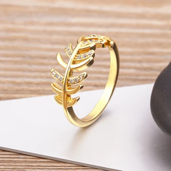 AIBEF Kalėdos Aukso Spalvos Alyvuogių Medžio Šaką, lieka Atviras Žiedas Moterims Mergina Vestuvinių Žiedų Reguliuojamas Sąnario Piršto Papuošalai