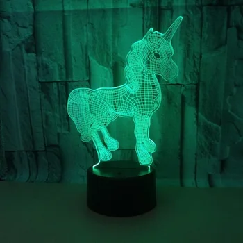 3D vaizdo dangaus arkliai Multi-spalvoto Akrilo, Šviesos, Kūrybos dovana, Namų Dekoravimo 7 spalvų keitimas