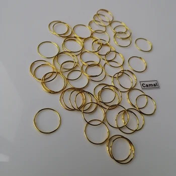 Camal 100vnt Aukso 13mm/0.51 colių Žiedas Jungtys Aštuoniakampis Karoliukai, Kristalų Nepriklausomo Prizmės Kabinti Prisijungimas Lempa Sietynas