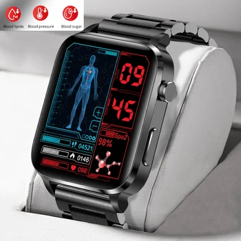 1.70 colių Smart Watch Vyrų cukraus kiekis Kraujyje Kūno temperatūra, Kvėpavimo norma, Kraujo deguonies stebėsenos Smart sveikatos žiūrėti Vyresnio amžiaus