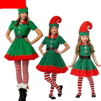 Kalėdų Cosplay Halloween Kostiumai Vaikams Berniukas Mergaičių Elfbaby Suknelė Su Skrybėlę, Batus Dovanų Naujųjų Metų Karnavalas Šalies Kalėdų Senelis