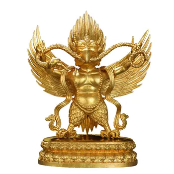 Budistų Vario Gilding Aukso/Žalia Vario Fengshui Tiekėjų Pasisekė Roc Garuda Didžiosios Aukso sparnuotas Peng Paukščio Charakterio