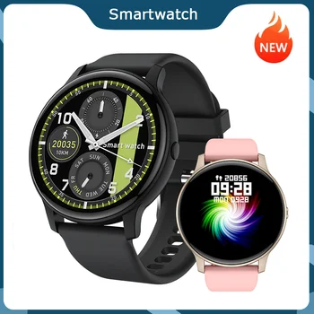 Naujas Smart Watch Vyrai Moterys viso Ekrano Fitneso Smartwatch Vandeniui 