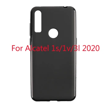 juoda atveju alcatel 1s 2020 telefono dėklas silikoninis minkštos tpu apsaugos dangtelis alcatel 1v 3l 2020 atvejais funda guard