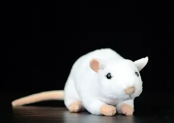 mielas baltos pelės pliušinis žaislas, apie 17cm minkšta lėlė baby žaislas Kalėdų dovana h1688