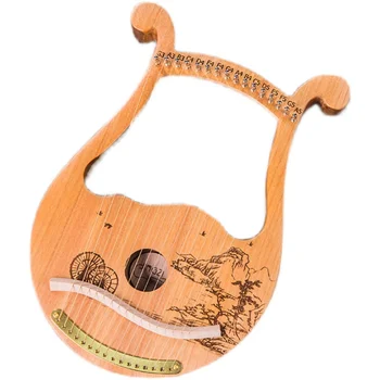 Mini Etninės 16 Stygos Lyra Arfa Medžio Masyvo Neįprastas Profesinės Priemonė Juosta Specialusis Arpa De Boca Muzikos Instrumentų