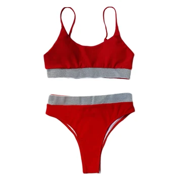 AIUJXK Naujas 2021 Aukštos Wist Bikini Moterų China Kratinys Plaukimo 2 Gabalas maudymosi kostiumėlį Moterų Paplūdimio Drabužiai Maudymosi Kostiumą Vasaros maudymosi Kostiumėliai