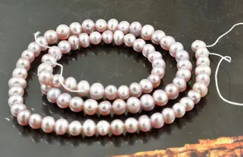 Unikalus Perlų papuošalų Parduotuvė,5-6mm Natūralus Levandų Gėlavandenių Perlų Prarasti Karoliukai, Vienas Visą Kryptis 