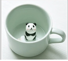 Kūrybos Mielas Animacinių Filmų Gyvūnų Karštas Puodelis Arbatos Puodelio Pieno, Kavos Puodelį, Virtuvė Vaisių Sulčių Panda Katė Keramikos Drinkware Dovana