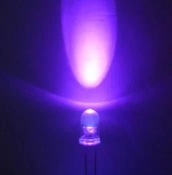 500PCS/Daug LED 5MM F5 UV granules, granules, violetinė violetinė gydant liuminescencinės saugumo tikrinimo lempos dėl uodų skorpionas