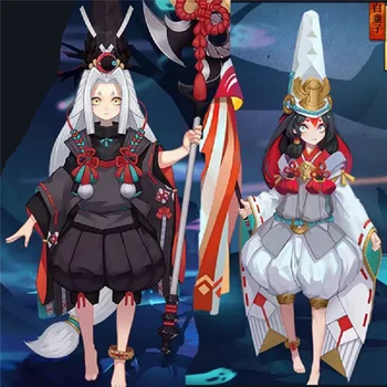2020 Naujas Žaidimas Onmyoji SSR Tamamo nr. Mae cosplay kostiumų Unawakened Juoda ir Balta Kimono halloween apranga sandėlyje