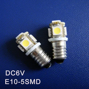 Aukštos kokybės DC6.3V E10,E10 Led Lemputė,Led E10,E10, 6 v Lemputė,E10, LED Lempos,E10 Šviesos 6.3 V,E10 Indikatorius,nemokamas pristatymas 100pc/daug