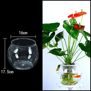 Nauja skaidri kamuolys vaza karosas bakas hydroponic žaliųjų augalų plastiko konteinerį darbalaukio paprastu būdu vazonas didelis