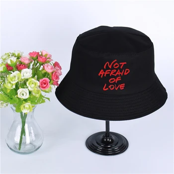 Nebijo Meilės Logo Skrybėlę Moterys Vyrai Panama Kibiro Kepurę, Bijo Meilės Dizaino Žvejybos Žvejys Skrybėlę