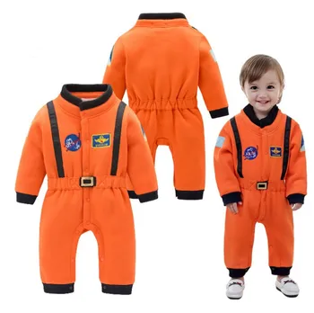 Nauja Rudens Atvykimo Gražus Orange Baby Jumpsuits /Baby Boy Kosmonauto Kostiumas 3111
