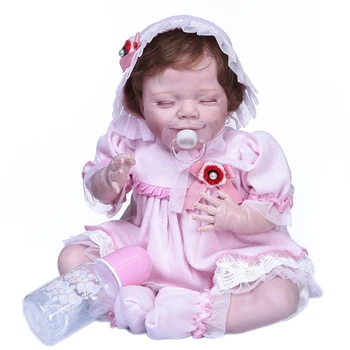 55cm Minkštas Kūno Džiugu Reborn Baby Doll balandžio Minkšta Mergina Princess Žaislas Dovana Vaikams